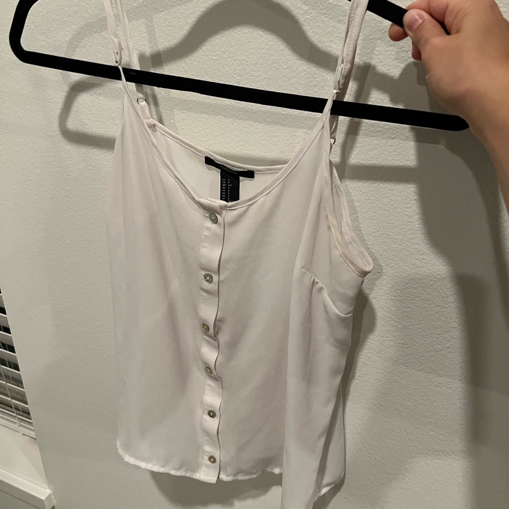 Small White Forever 21 Tank